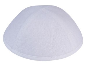 Picture of iKippah White Linen Size 7